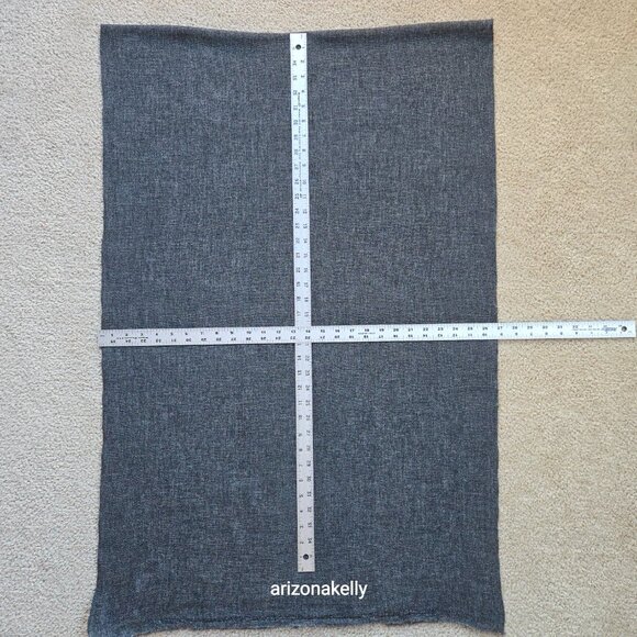 NWT Cashmere Scarf Woven Graphite Dark Grey Nepal - Picture 7 of 12